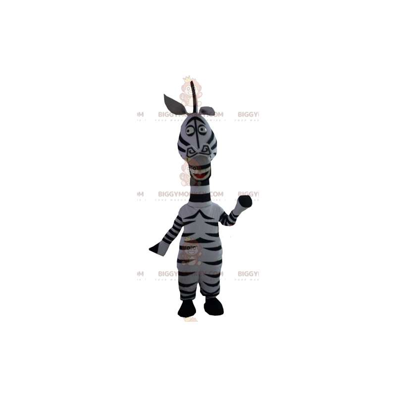Disfraz de mascota BIGGYMONKEY™ de Marty, la famosa cebra de la