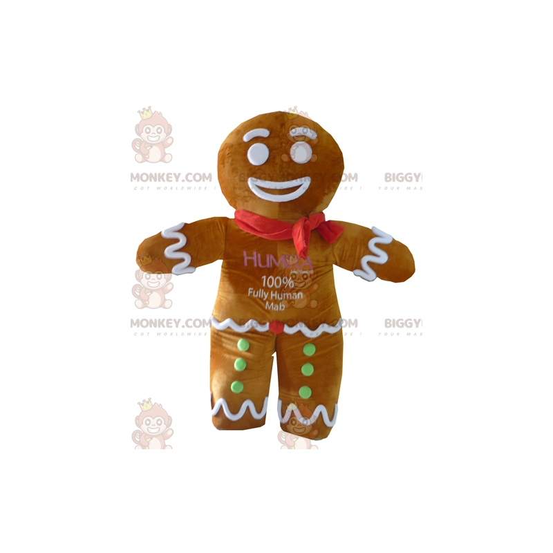 Traje de mascote BIGGYMONKEY™ do famoso biscoito de gengibre de