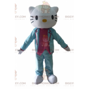 BIGGYMONKEY™ Disfraz de mascota de Hello Kitty vestido con un
