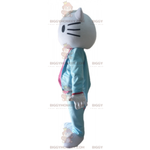 BIGGYMONKEY™ Hello Kitty-mascottekostuum gekleed in blauw en