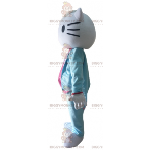 BIGGYMONKEY™ Hello Kitty-maskotkostume klædt i blåt og lyserødt