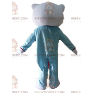 Traje de mascote BIGGYMONKEY™ Hello Kitty vestido em traje azul