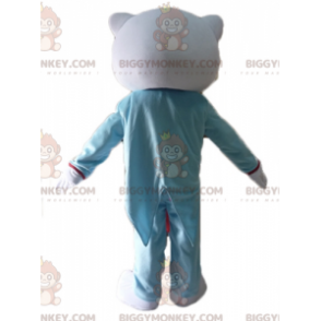 Traje de mascote BIGGYMONKEY™ Hello Kitty vestido em traje azul