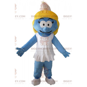 BIGGYMONKEY™ maskotdräkt av Smurfetten från den berömda