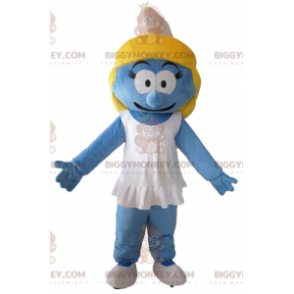 BIGGYMONKEY™ mascottekostuum van de Smurfin uit het beroemde