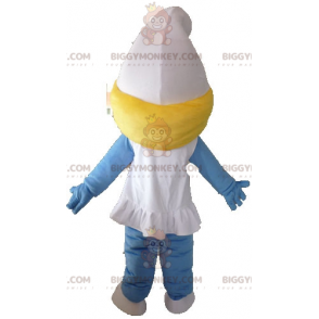 Traje de mascote BIGGYMONKEY™ da Smurfette da famosa história