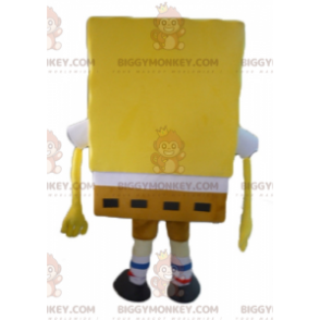Tecknad gul karaktär Svampbob BIGGYMONKEY™ maskotdräkt -