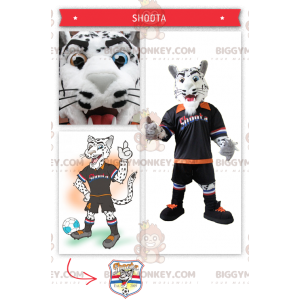 Disfraz de mascota BIGGYMONKEY™ de tigre blanco y negro con