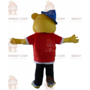 Fantasia de mascote do Urso Amarelo BIGGYMONKEY™ vestida com