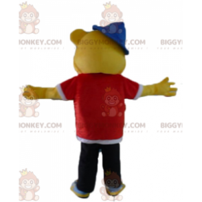 Gul bjørn BIGGYMONKEY™ maskotkostume klædt i