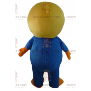 Costume de mascotte BIGGYMONKEY™ d'oiseau bleu et blanc avec un