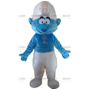 Animowany kostium maskotki smerfa BIGGYMONKEY™ niebiesko-biały