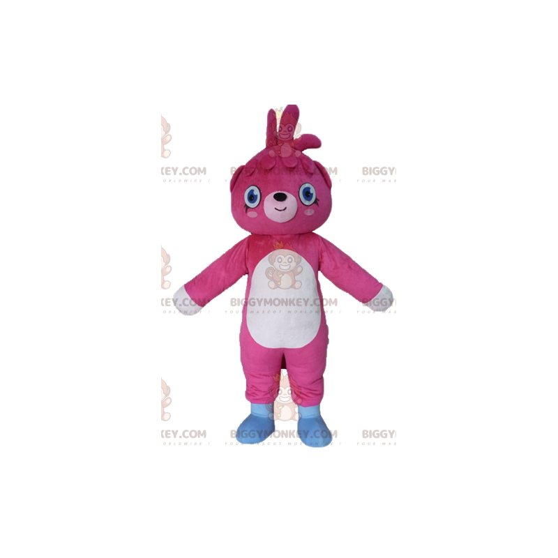 BIGGYMONKEY™ Giant Pink and White Teddy Bear Mascot Costume -