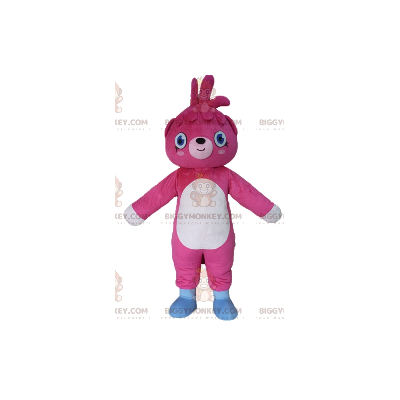 Costume de mascotte BIGGYMONKEY™ den nounours rose et blanc