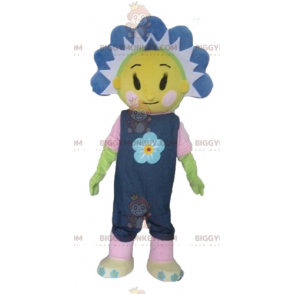 Simpatico e colorato costume da mascotte BIGGYMONKEY™ con fiore