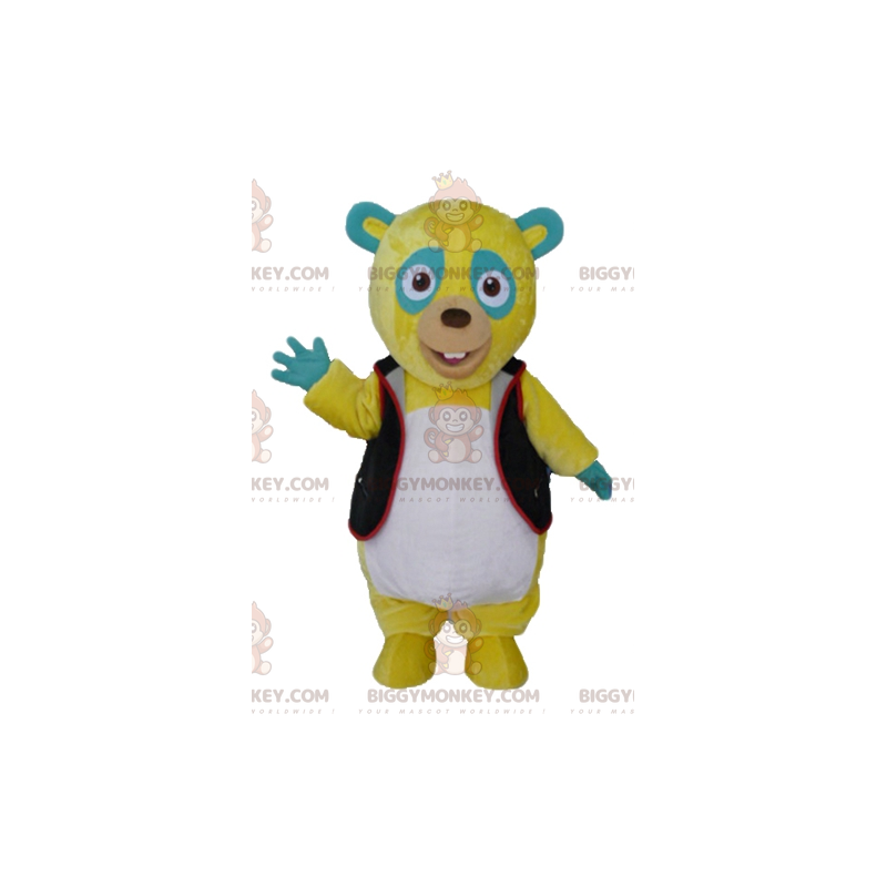 Disfraz de mascota BIGGYMONKEY™ Peluche amarillo, verde y