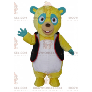 Costume de mascotte BIGGYMONKEY™ de nounours jaune vert et