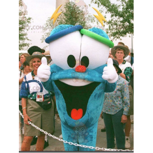 BIGGYMONKEY™ Blue Man With Big Eyes Mascot Costume –