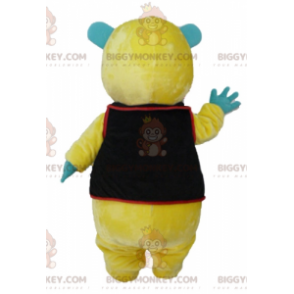 Costume da mascotte BIGGYMONKEY™ Teddy giallo verde e bianco