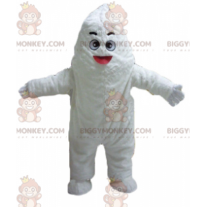 BIGGYMONKEY™ Costume da mascotte mostro bianco Yeti sorridente