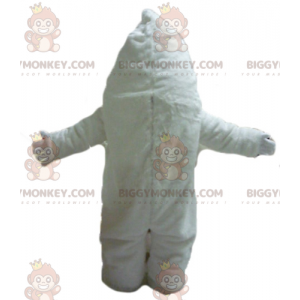 BIGGYMONKEY™ Kæmpe smilende hvid Yeti Monster maskot kostume -