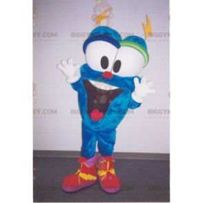BIGGYMONKEY™ Blue Man With Big Eyes Mascot Costume –