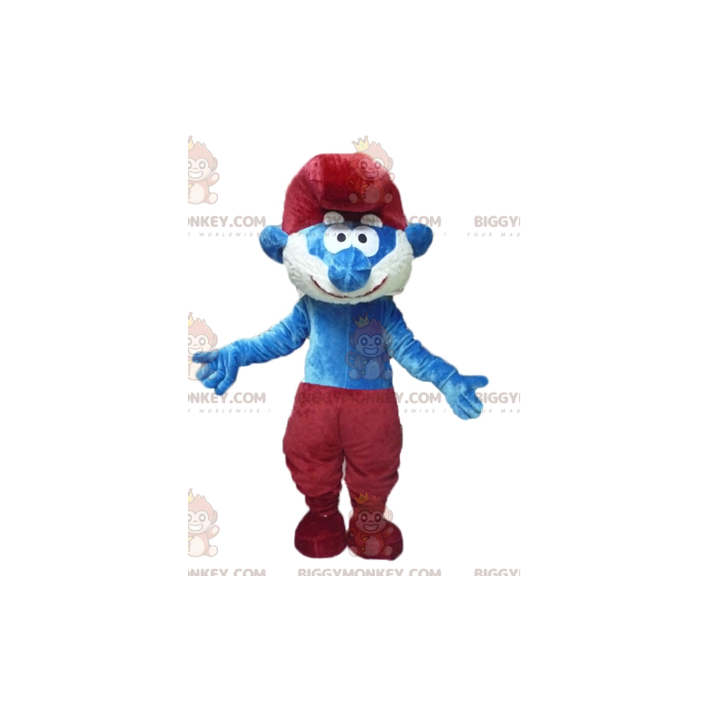 Grote smurf beroemde stripfiguur BIGGYMONKEY™ mascottekostuum -