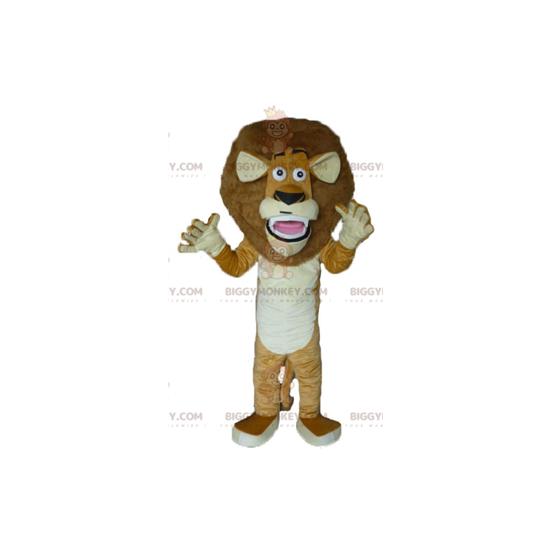 BIGGYMONKEY™ Maskottchenkostüm des berühmten Löwen Alex aus dem