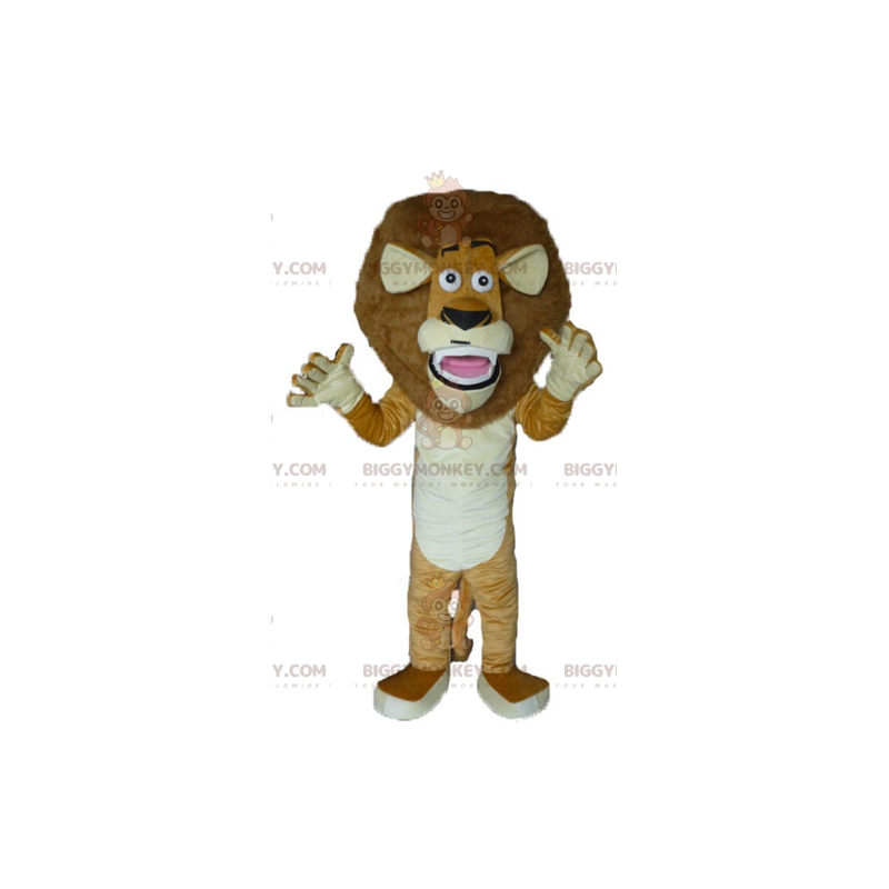 Disfraz de mascota BIGGYMONKEY™ del famoso león Alex de dibujos