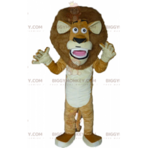 BIGGYMONKEY™ maskotdräkt av Alex berömda lejon från Madagaskar