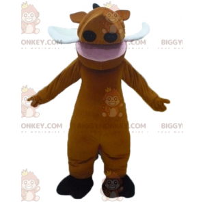 Traje de mascote BIGGYMONKEY™ Famoso Pumba Warthog do desenho