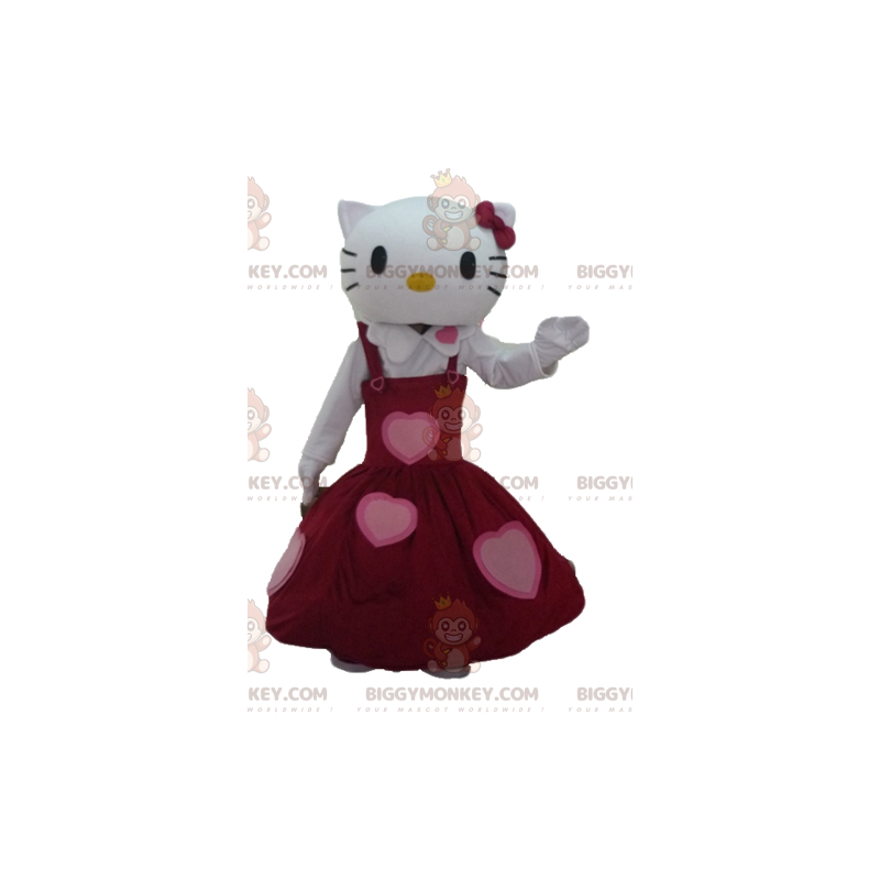 Traje de mascote BIGGYMONKEY™ Hello Kitty vestido com um lindo