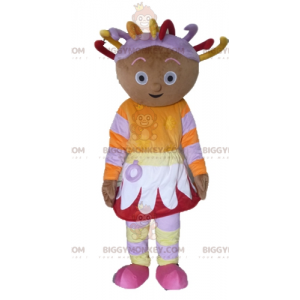 Costume de mascotte BIGGYMONKEY™ de fillette africaine en tenue