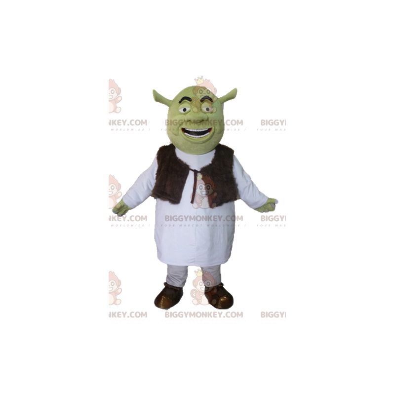 BIGGYMONKEY™ mascot costume of Shrek the famous cartoon green