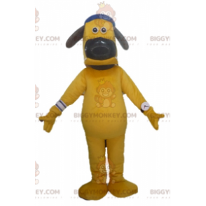 Traje de mascote Big Yellow Dog BIGGYMONKEY™ com boné –