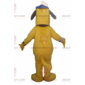 Costume de mascotte BIGGYMONKEY™ de grand chien jaune avec une