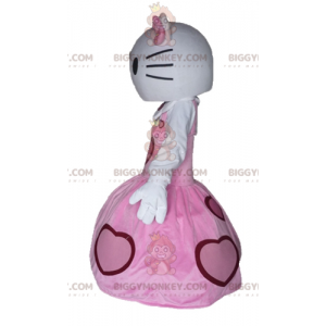 Hello Kitty BIGGYMONKEY™ Maskottchenkostüm in einem rosa Kleid