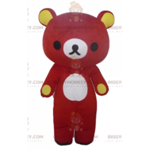 BIGGYMONKEY™ Costume da mascotte da orsacchiotto gigante rosso