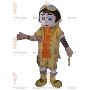 Costume da mascotte BIGGYMONKEY™ da ragazzo in completo giallo