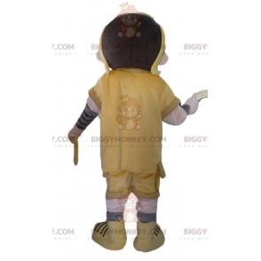 Costume de mascotte BIGGYMONKEY™ de garçon en tenue jaune et