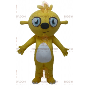 Costume de mascotte BIGGYMONKEY™ de castor de rongeur jaune et