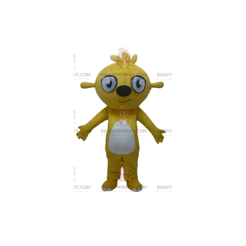 Costume de mascotte BIGGYMONKEY™ de castor de rongeur jaune et