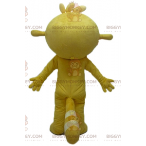 Costume mascotte BIGGYMONKEY™ Rodent Beaver giallo e bianco -