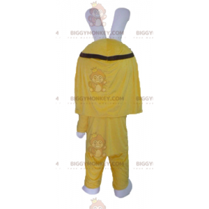 Costume de mascotte BIGGYMONKEY™ de lapin blanc en peluche