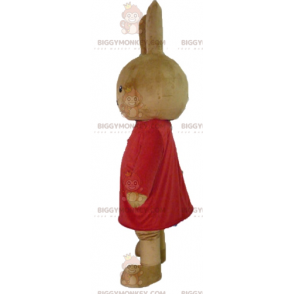 Costume de mascotte BIGGYMONKEY™ de lapin marron en peluche