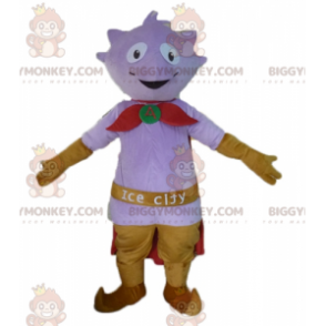 BIGGYMONKEY™ Little Purple Monster Mascot Costume with Cape and