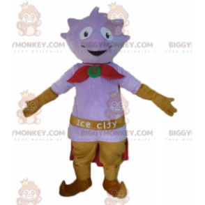 BIGGYMONKEY™ Little Purple Monster Maskottchen-Kostüm mit