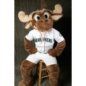 Brown Moose Caribou BIGGYMONKEY™ Mascot Costume –