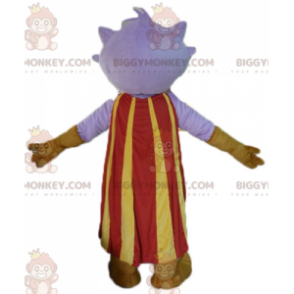 BIGGYMONKEY™ Costume da mascotte mostro viola con mantello e