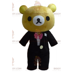 BIGGYMONKEY™ Mascot Costume Big Brown Teddy Dressed In Cute
